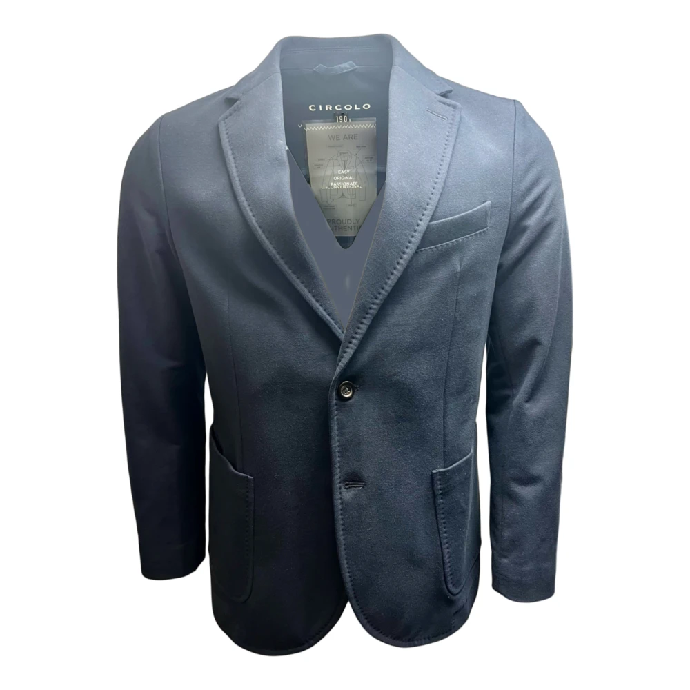 Circolo 1901 Navy Jersey Blazer met Elastaan Blue Heren