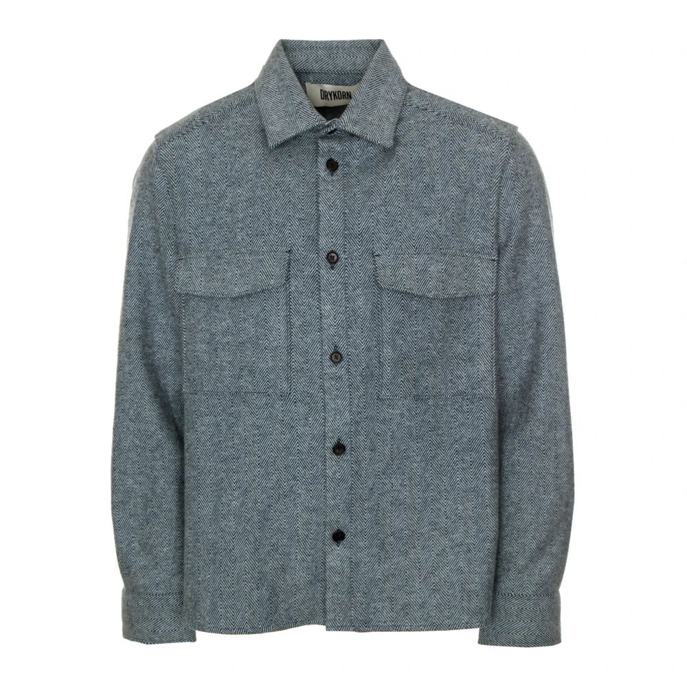 Drykorn Klassiek Overshirt Gunray Blue Heren