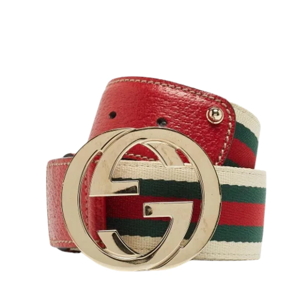 Gucci Vintage Pre-owned Canvas belts Multicolor Dames