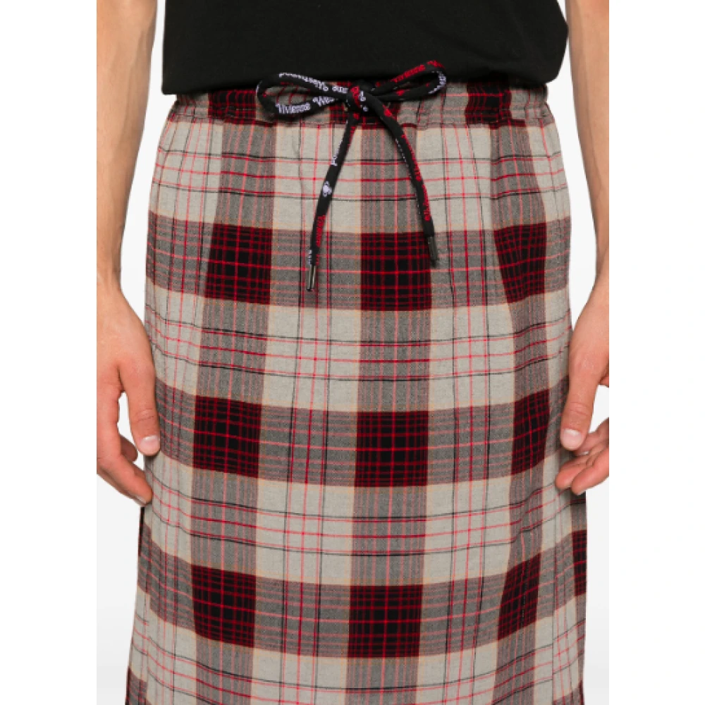 Vivienne Westwood Rode Geruite Kilt Rok Red Dames
