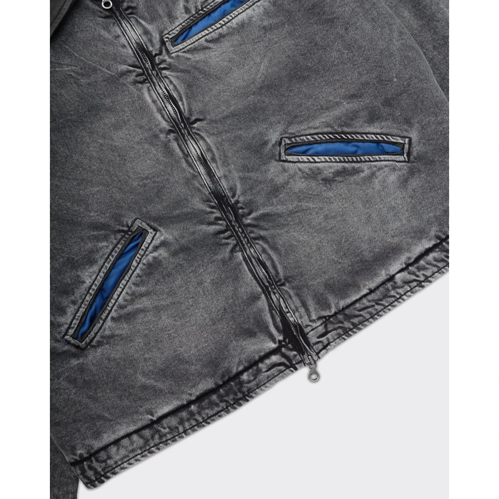 Diesel Zwarte Denim Jas J-Taylor Stijl Gray Heren