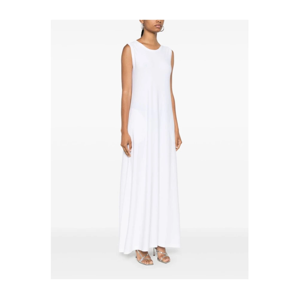 Norma Kamali Witte Maxi Jurk met Zijzakken White Dames