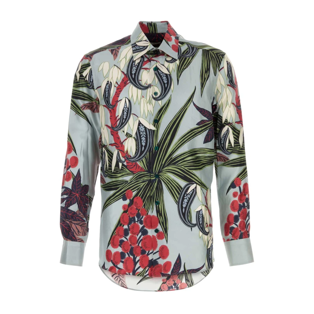 ETRO Zijden Bedrukte Shirt Multicolor Heren