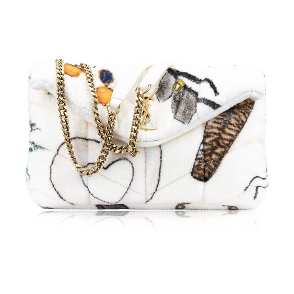 Saint Laurent Gewatteerde Schoudertas Magneetsluiting Multicolor Dames