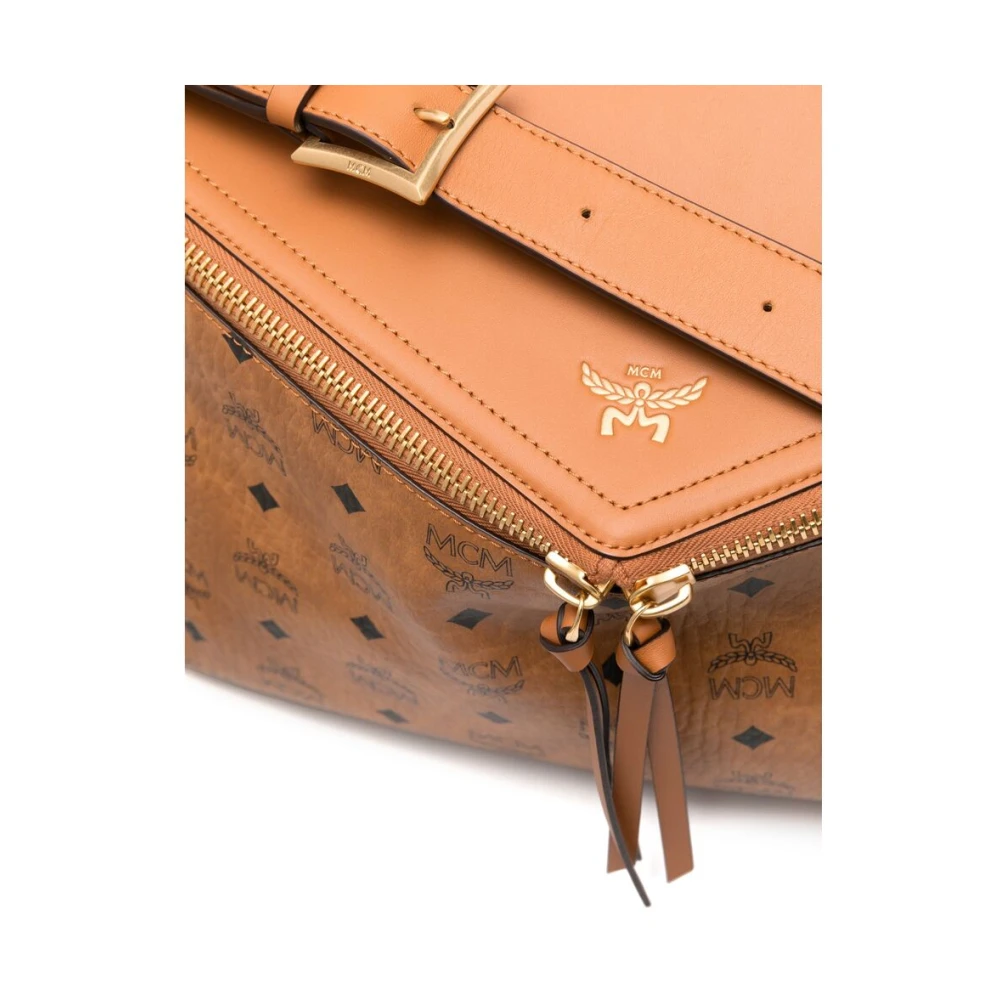 MCM Bruine leren crossbody tas met rits Brown Dames