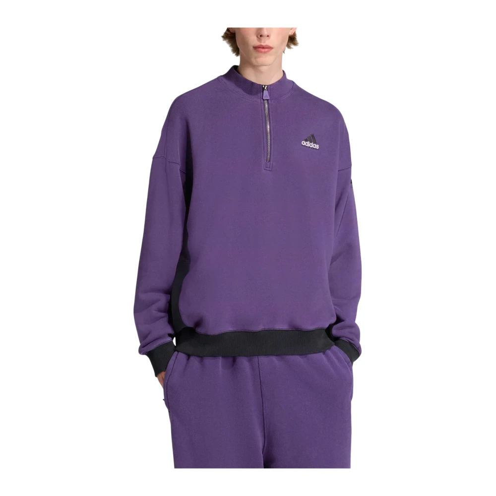 Adidas Hombre Morado Sudaderas, Púrpura, Talla: L