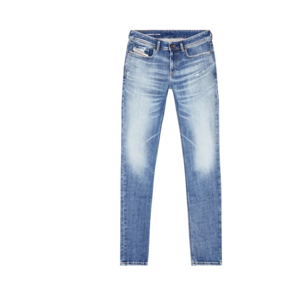 Diesel Blå 5-Ficka Jeans För Män 1979 Sleenker