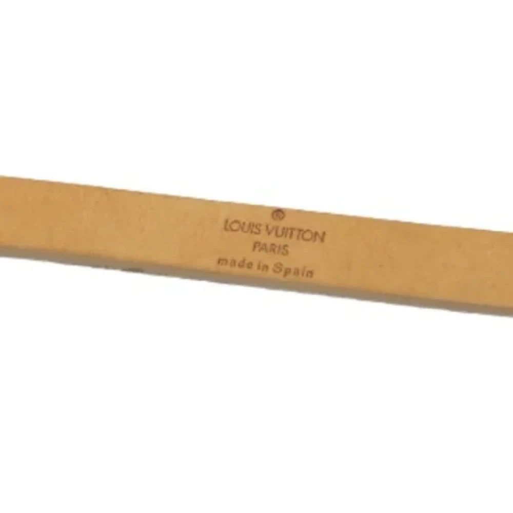 Louis Vuitton Vintage Pre-owned Leather belts Beige Dames