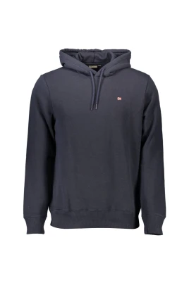 Blå Bomull Herr Tröja Hoodie