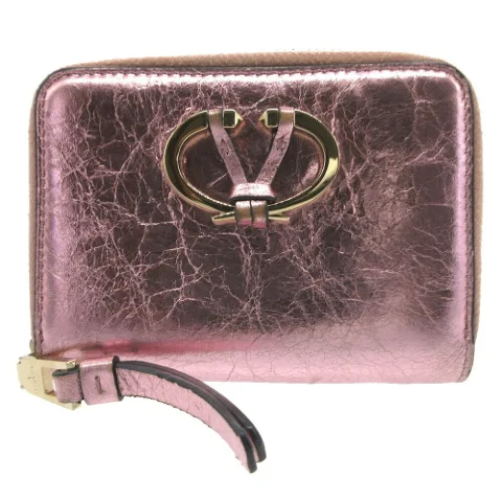 Valentino Vintage Pre-owned Leather wallets Pink Dames