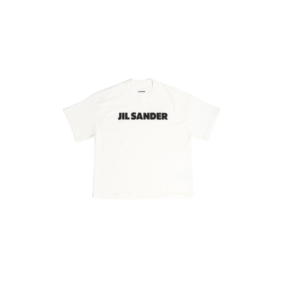 Jil Sander T-shirt met bedrukt logo White Heren