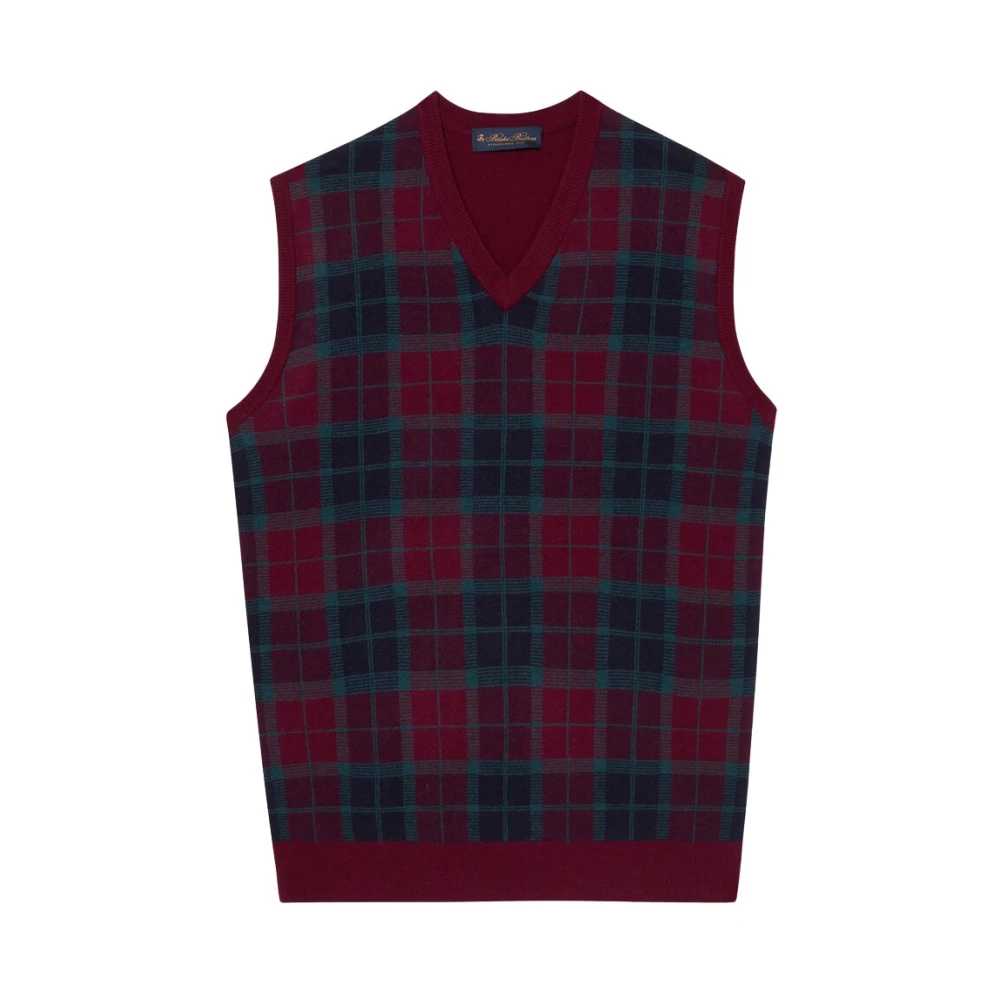 Brooks Brothers Controleer Lamswollen Sweatervest Multicolor Heren
