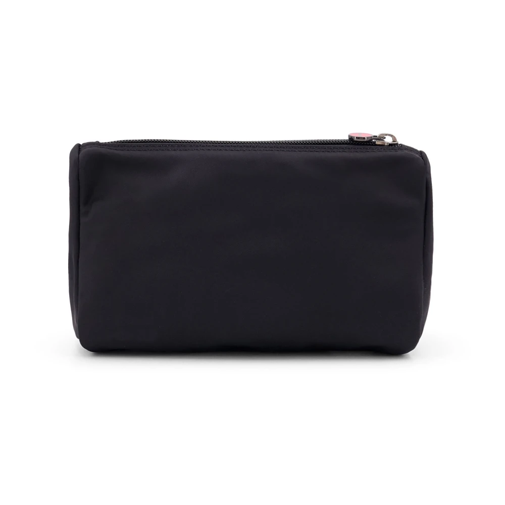 Kiton Nylon Beauty Case met Metalen Logo Black Heren