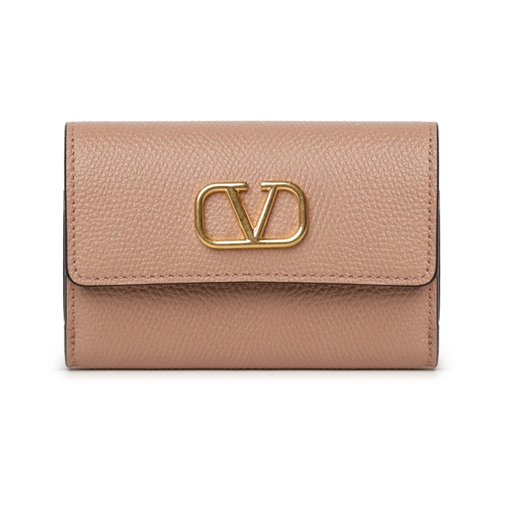Valentino Garavani Roze VLogo Leren Portemonnee Pink Dames
