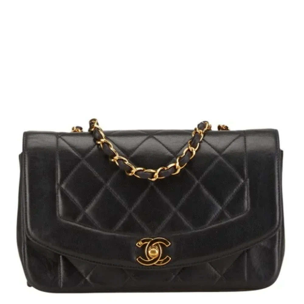 Chanel Vintage Pre-owned Leather shoulder-bags Black Dames