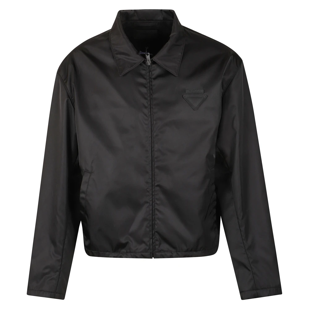 Prada Men's Black Full-Zip Jacket In Re-Nylon - Light Jackets - L - Jackets