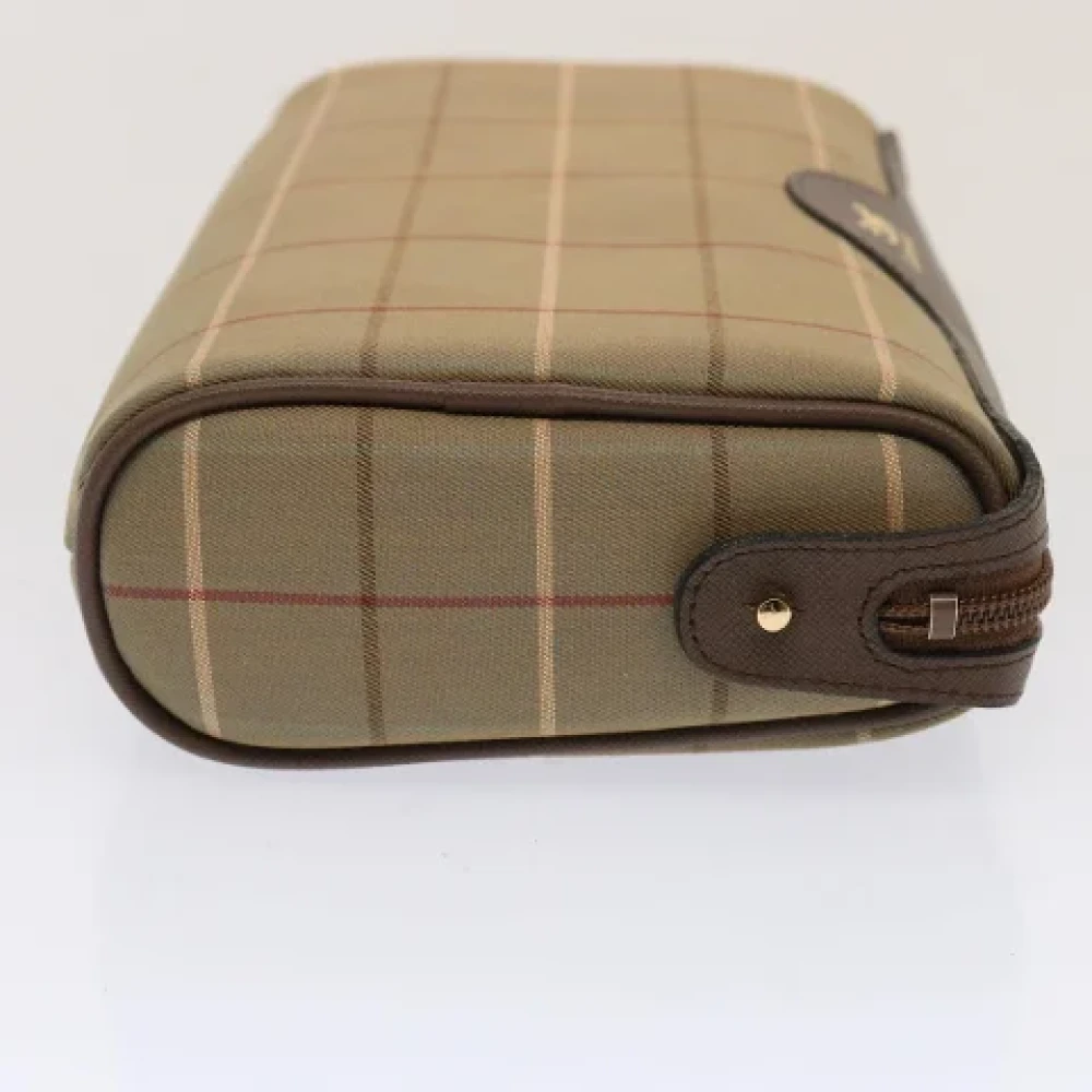 Burberry Vintage Pre-owned Canvas clutches Beige Dames