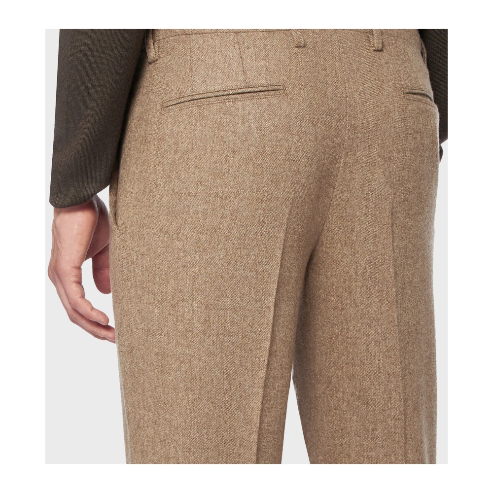 Boglioli Gewassen flanel regular Chinos Gray Heren