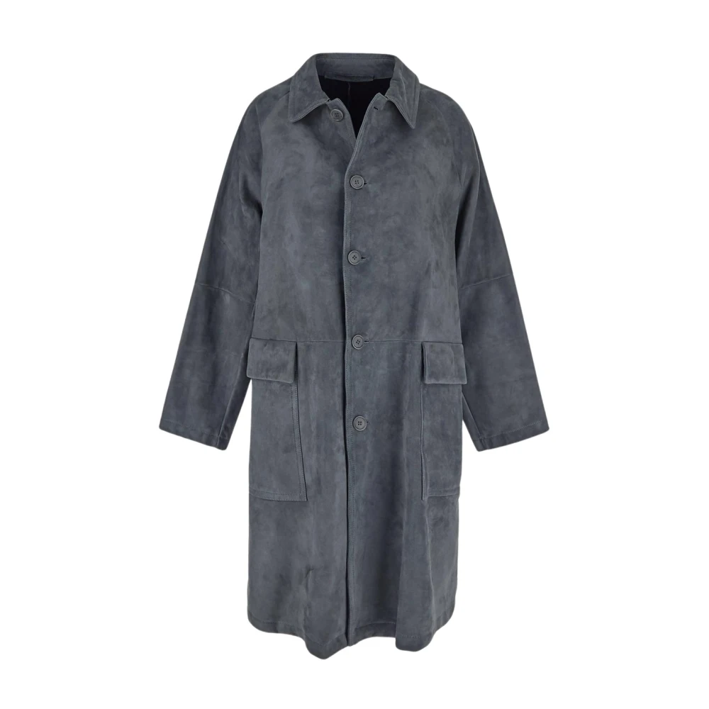 Salvatore Santoro Leren Cay Jas Gray Heren