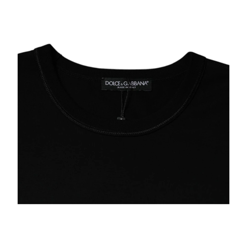 Dolce & Gabbana Donkerrode Cashmere Crew Neck Sweater Black Heren