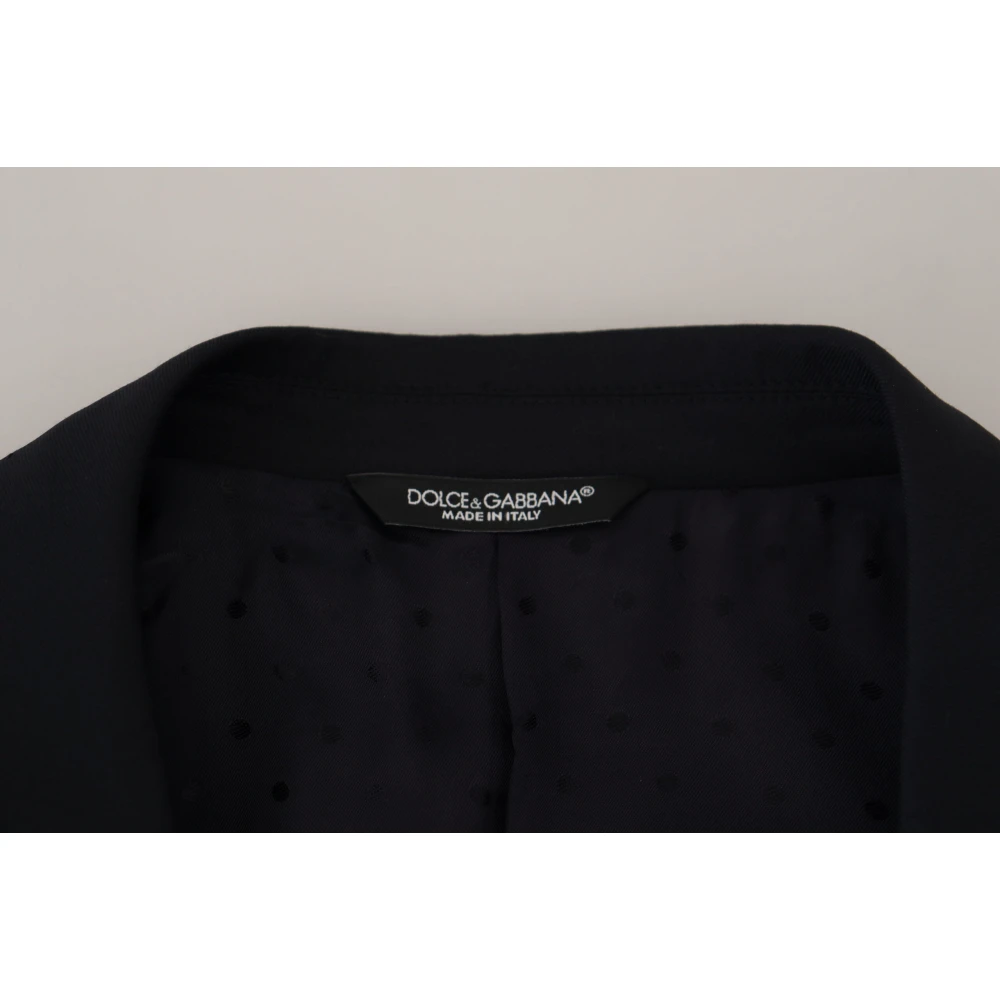 Dolce & Gabbana Donkerblauwe Wol Formele Siciliaanse Blazer Blue Heren