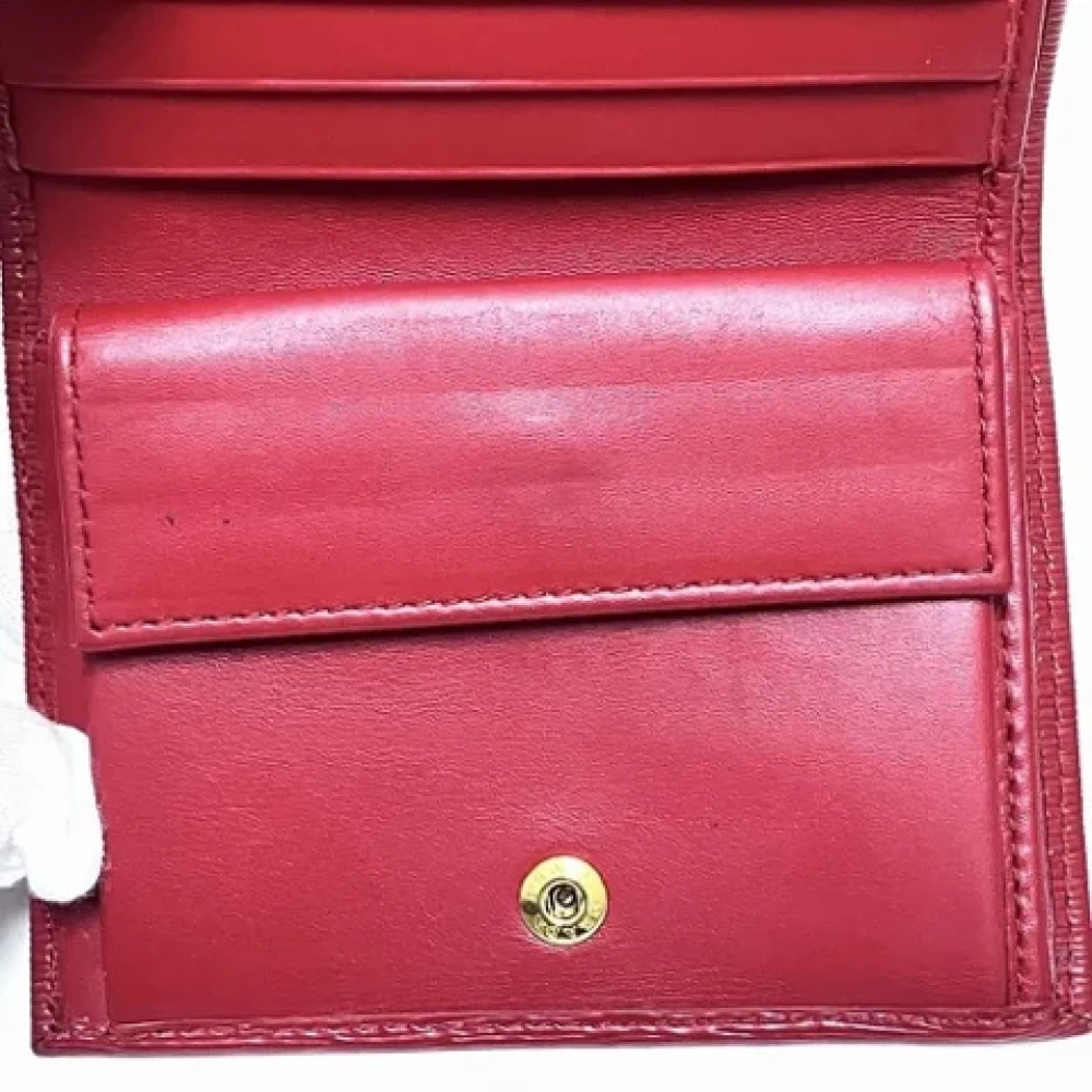 Prada Vintage Pre-owned Leather wallets Red Dames