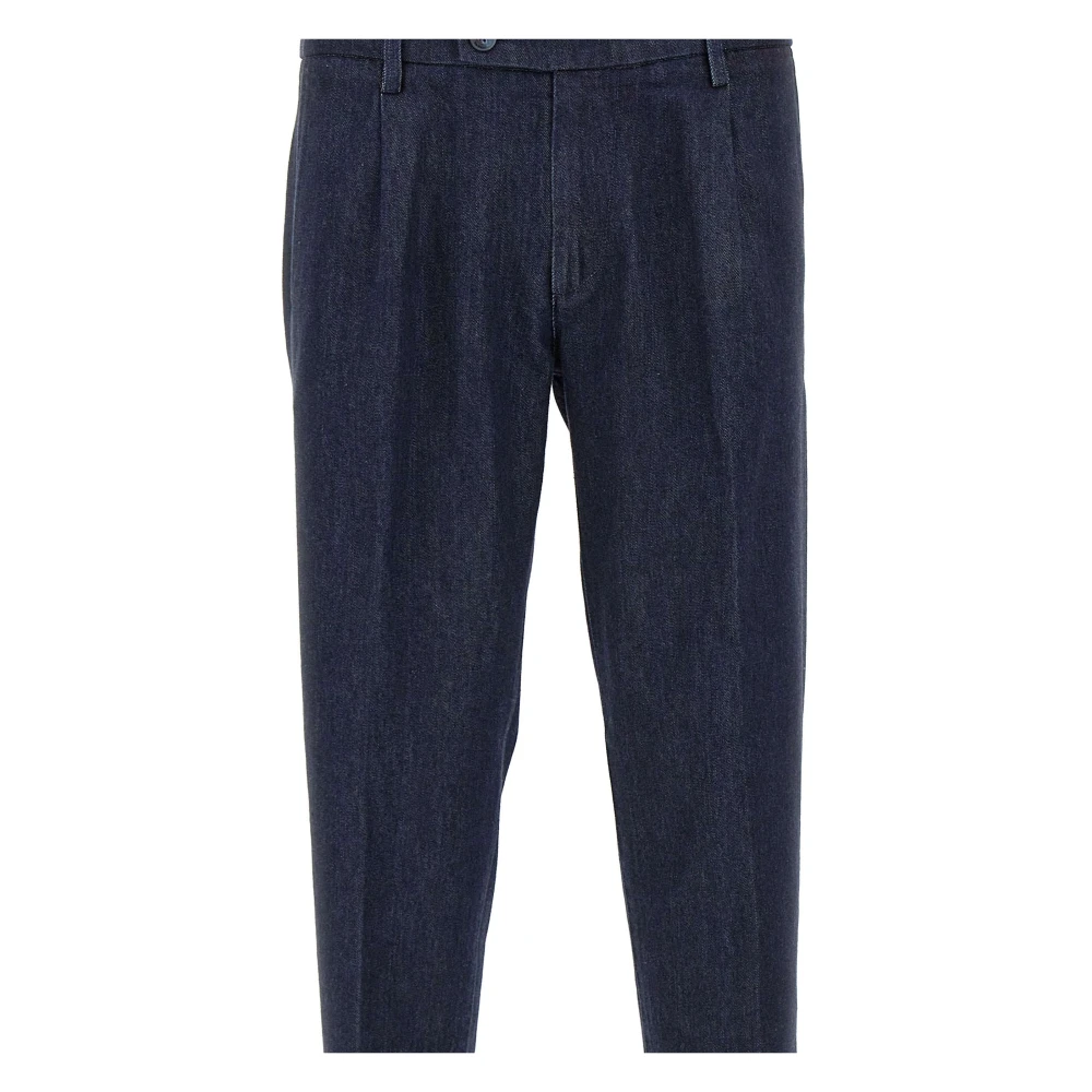 Re-Hash Donkerblauwe Heren Zijden Denim Jeans Blue Heren