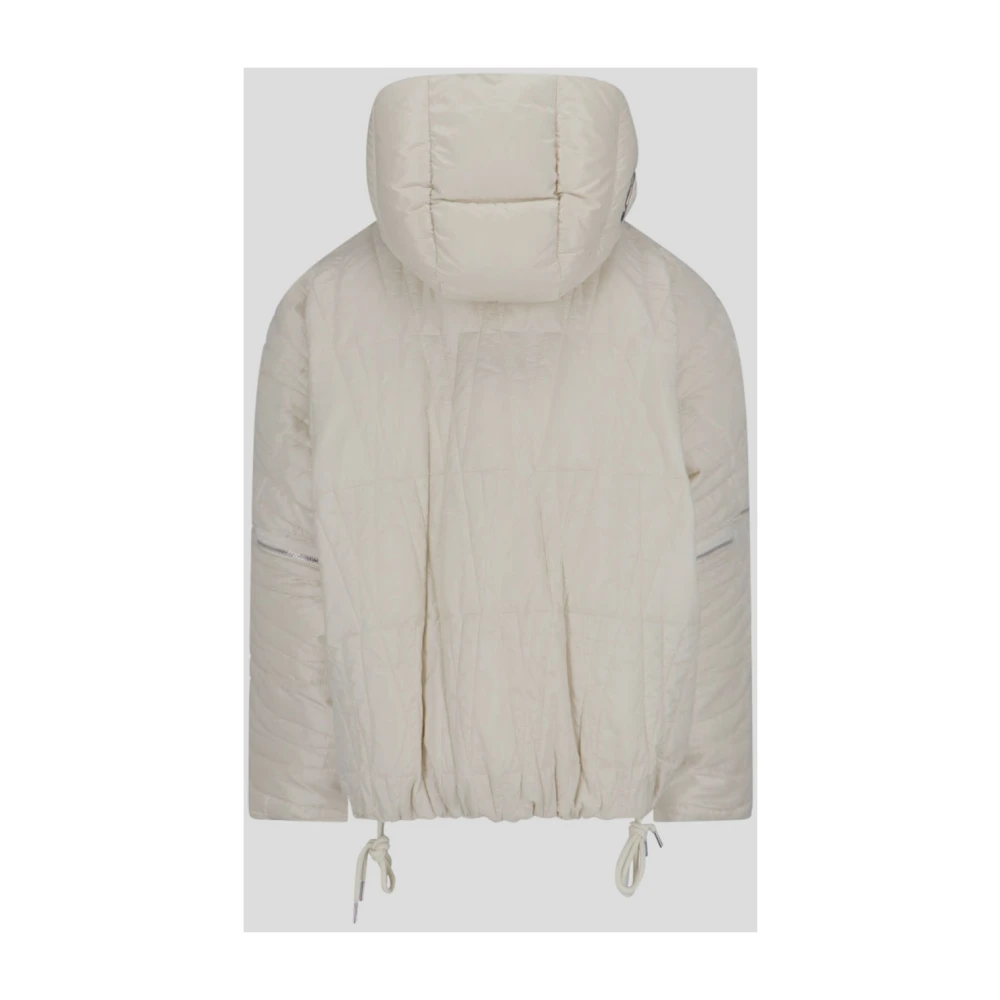 Moncler Polyesterjas met Willow Smith-stijl White Heren