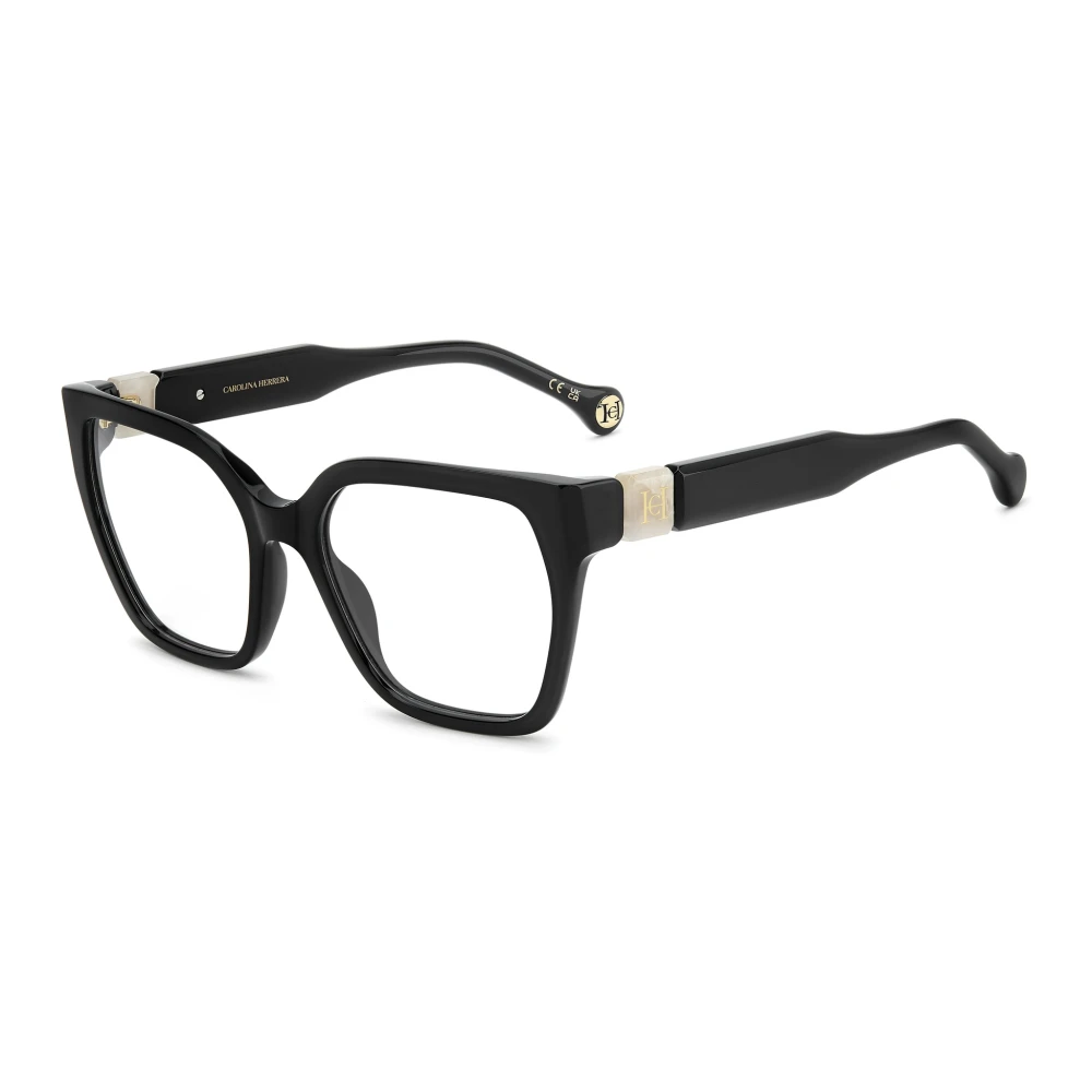 Carolina Herrera Women's Black Glasses, 54 Mm, Geometric Optical Frame