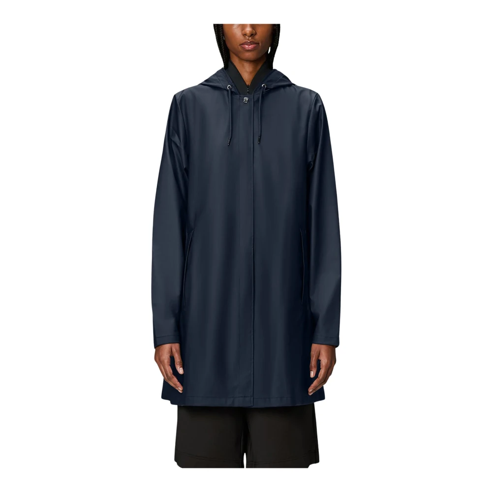 Rains Donna Bleu Giacca Impermeabile A-Line - Immagine 5