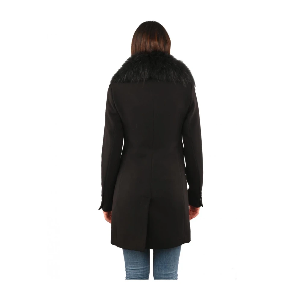 Kocca Wollen jassen en trenchcoats Black Dames