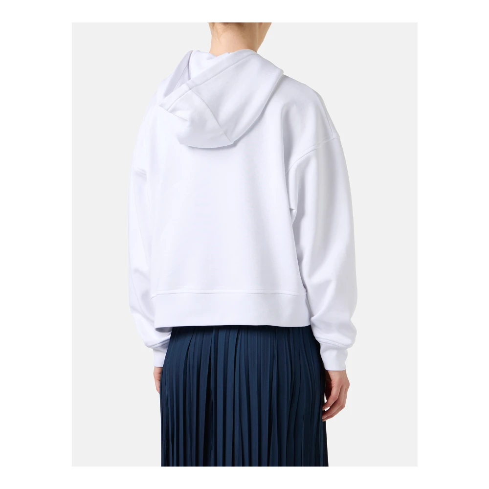 Iceberg Geknipte pasvorm hoodie van wit katoen White Dames