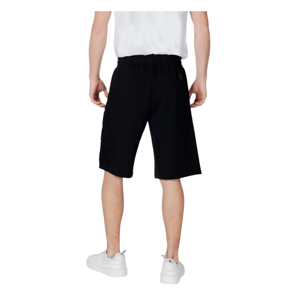 Emporio Armani EA7 Stijlvolle heren sport Bermuda shorts Black Heren