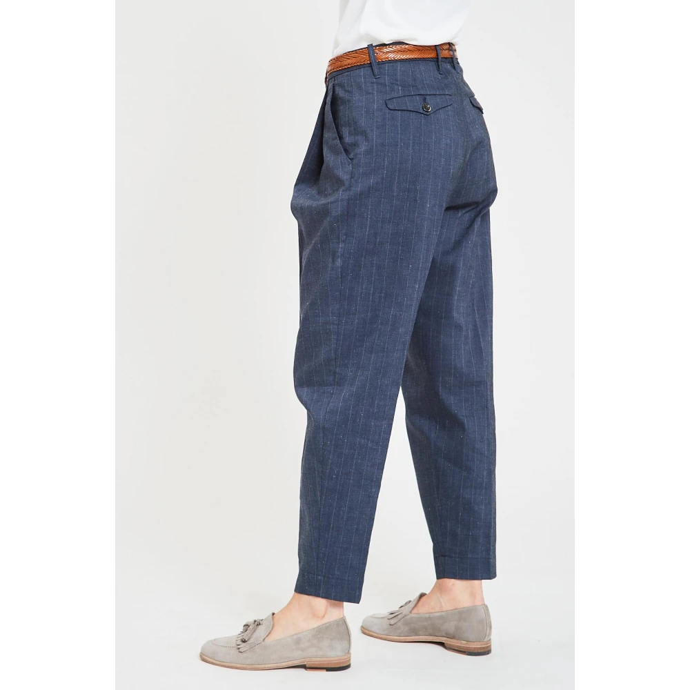 Nine In The Morning Wordly Chino Broek met Plooien Blue Dames