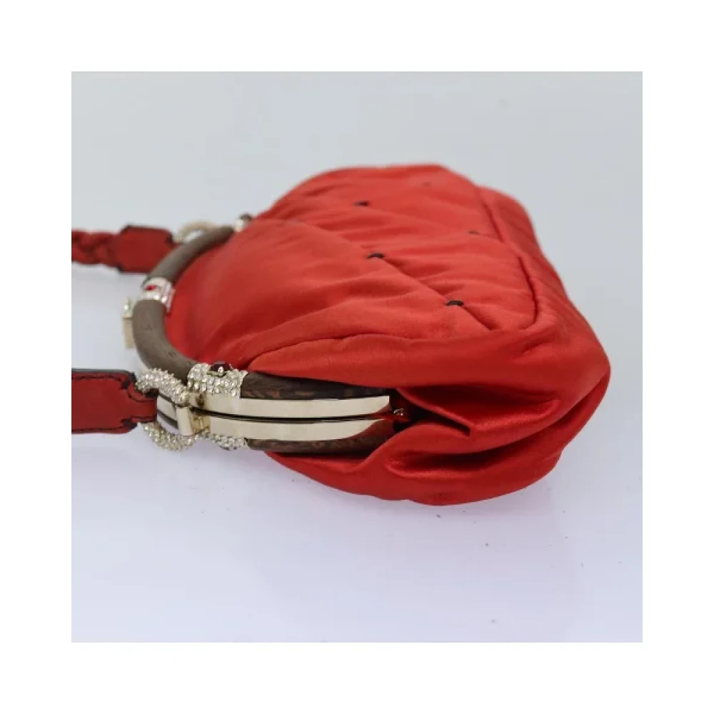Valentino Vintage Pre-owned Satin shoulder-bags Red Dames