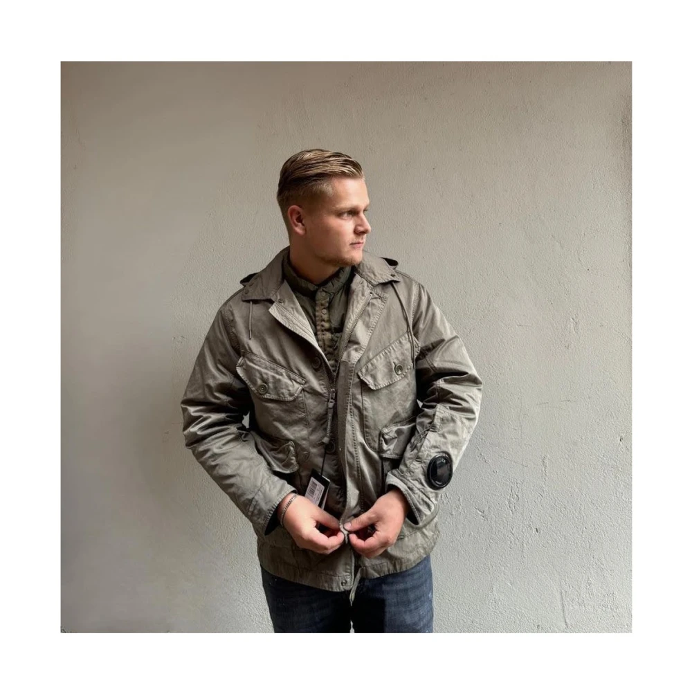 C.P. Company Groene Militaire Stijl Jas Green Heren