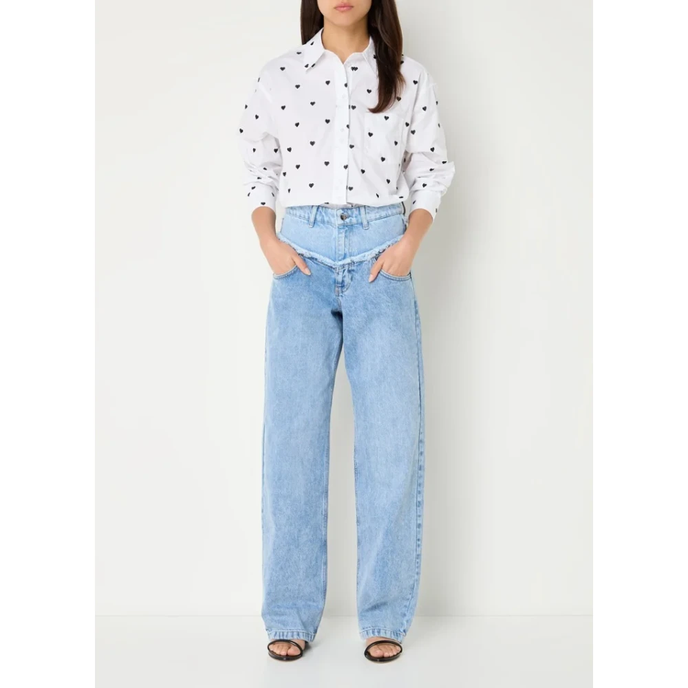 Co'Couture Hoge Taille Jeans Casual Stijl Blue Dames