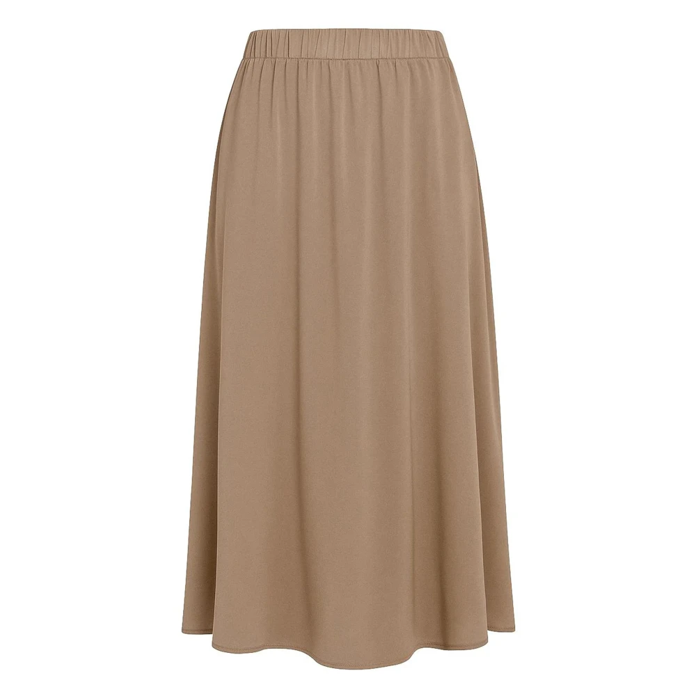 Deha Women's Beige Gonna In Raso - Midi Skirts - Xs - Skirts