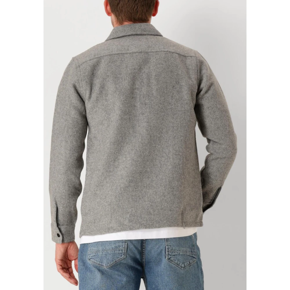 Pure Path Heren Overshirt Regular Fit Grijs Gray Heren