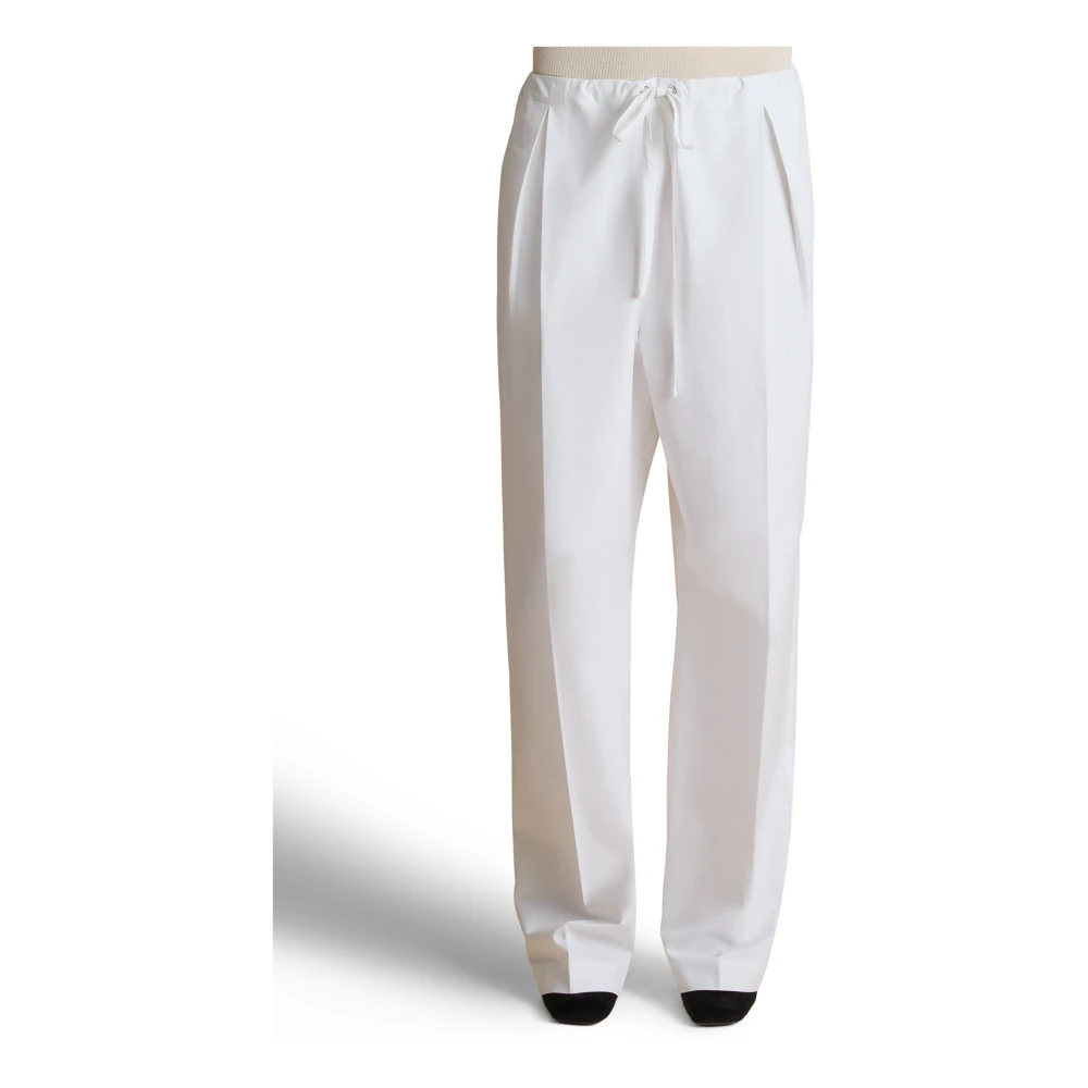 Khaite Witte Broek met Elegante Plooien White Dames