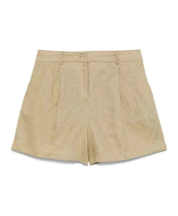 groene-box-pleat-shorts-met-zakken