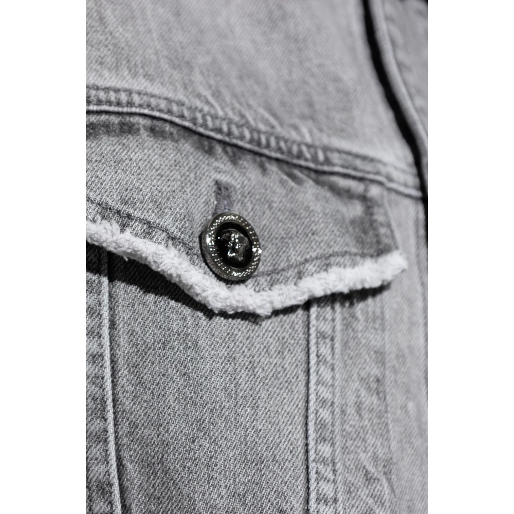 Versace Denim vest Gray Heren
