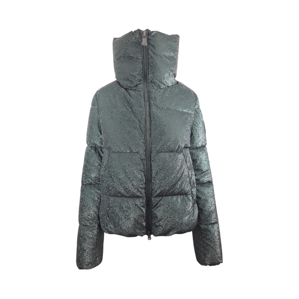 Save The Duck Groene Lurex Bomberjack voor Vrouwen Green Dames