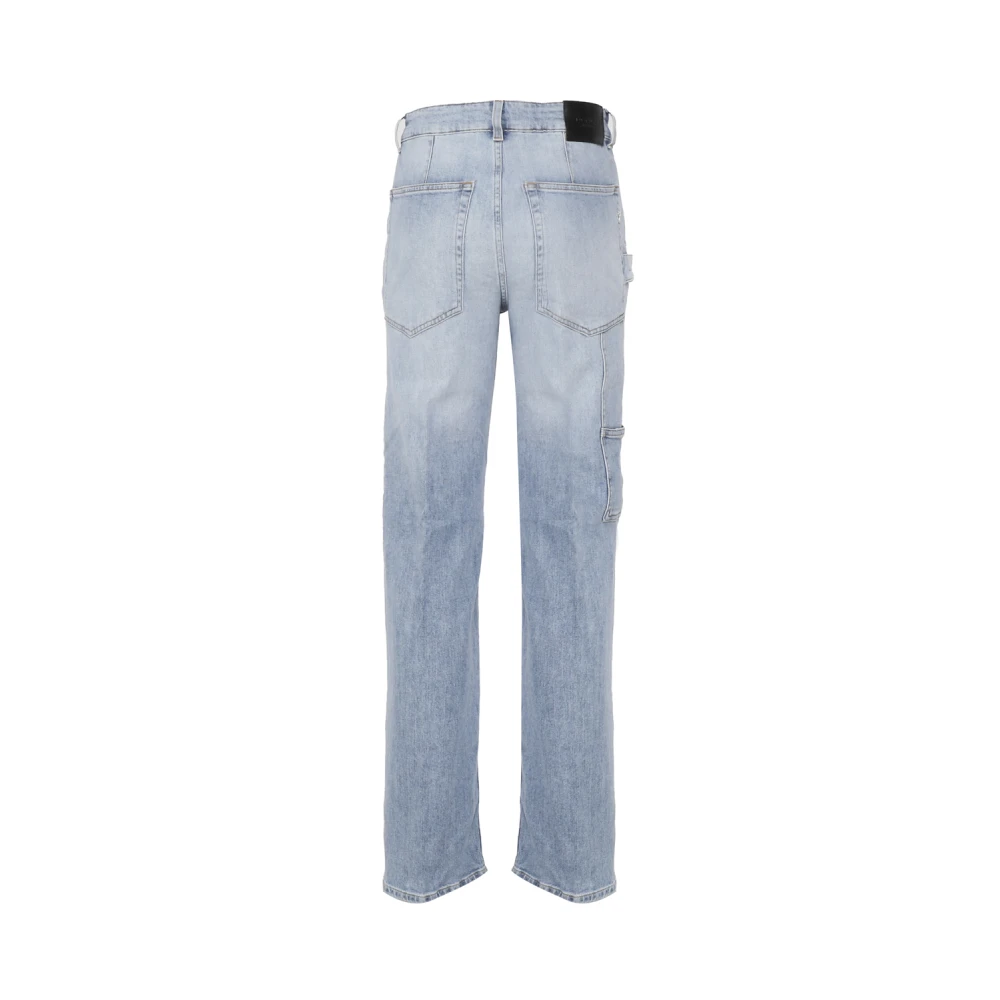Dondup Blauwe Straight Jeans voor Vrouwen Blue Dames