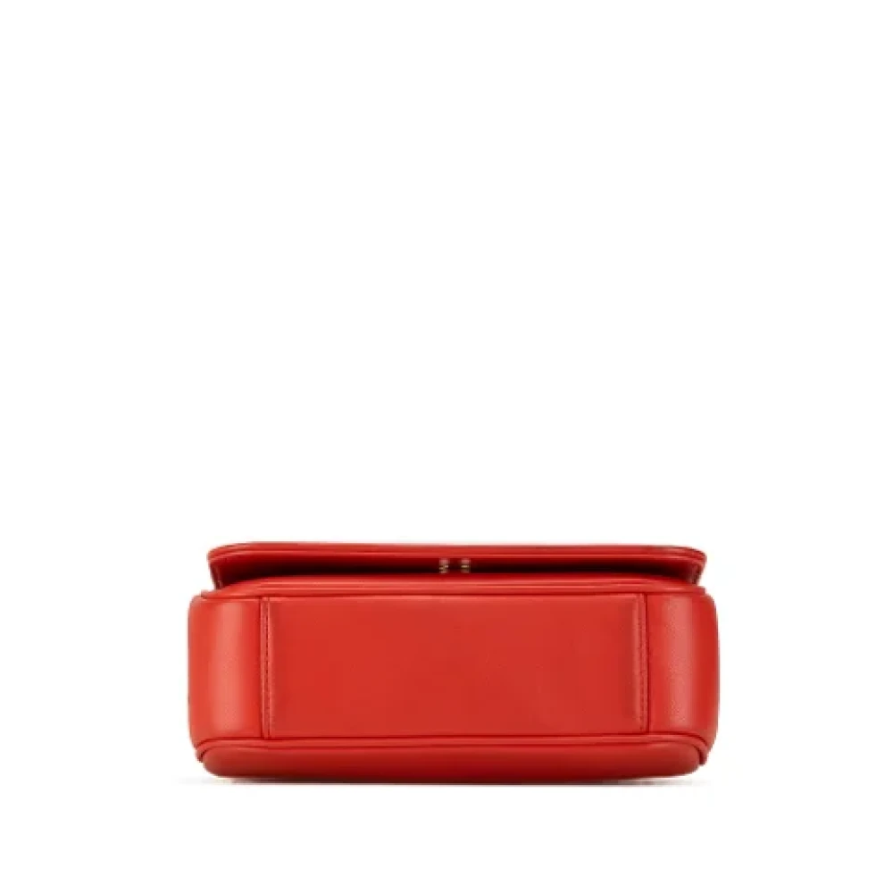 Chanel Vintage Pre-owned Leather shoulder-bags Red Dames