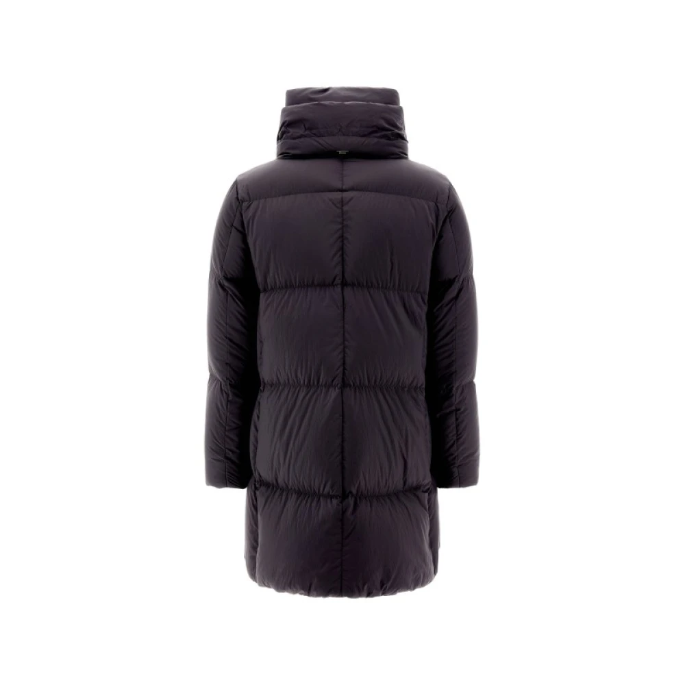 Herno Wijd uitlopend Nylon Ultralight jack met ganzendons Black Dames