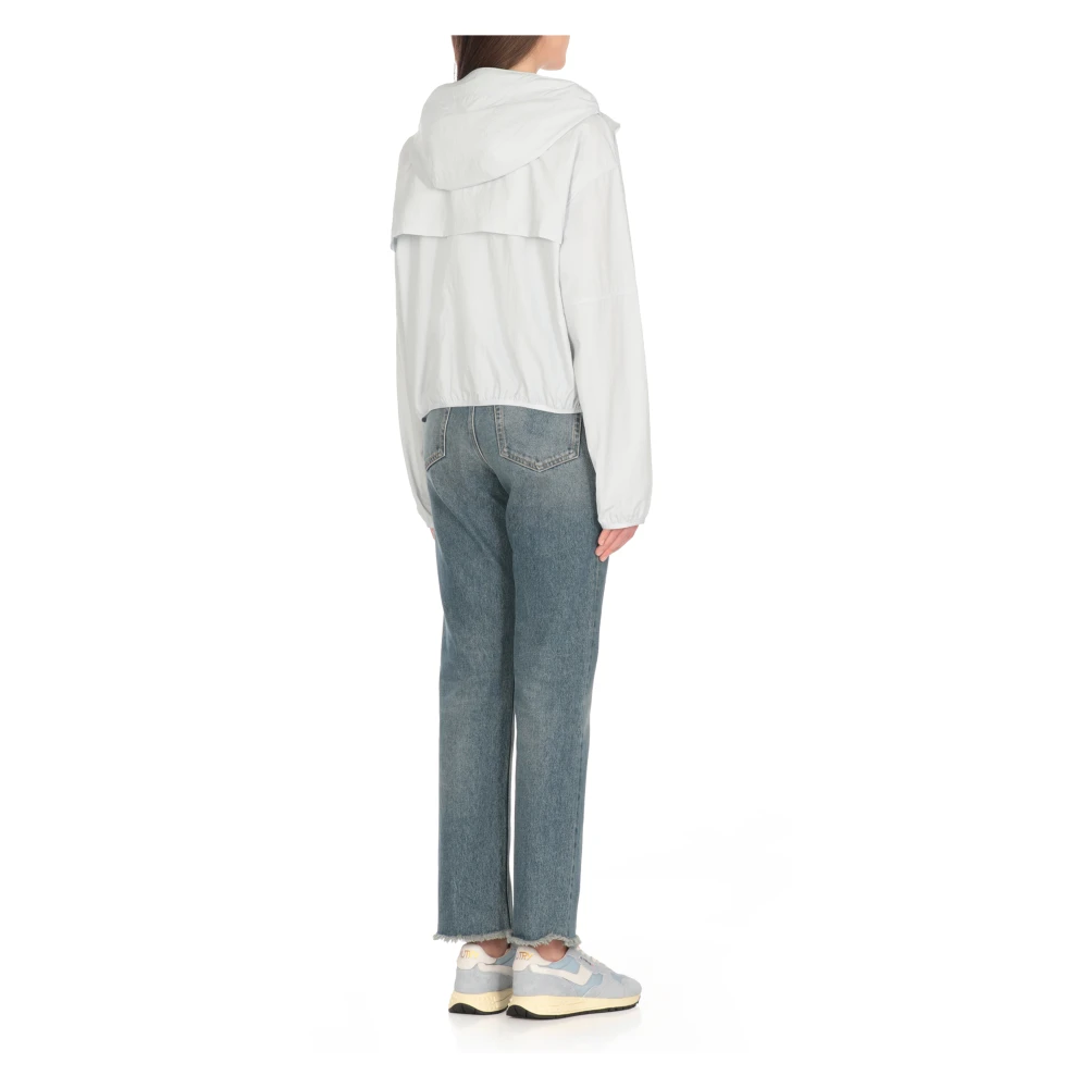 Canada Goose Lichtblauwe Bomberjack met Capuchon Blue Dames