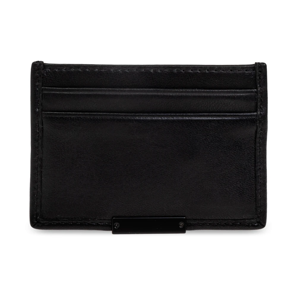 AllSaints Leather Card Holder Black Heren
