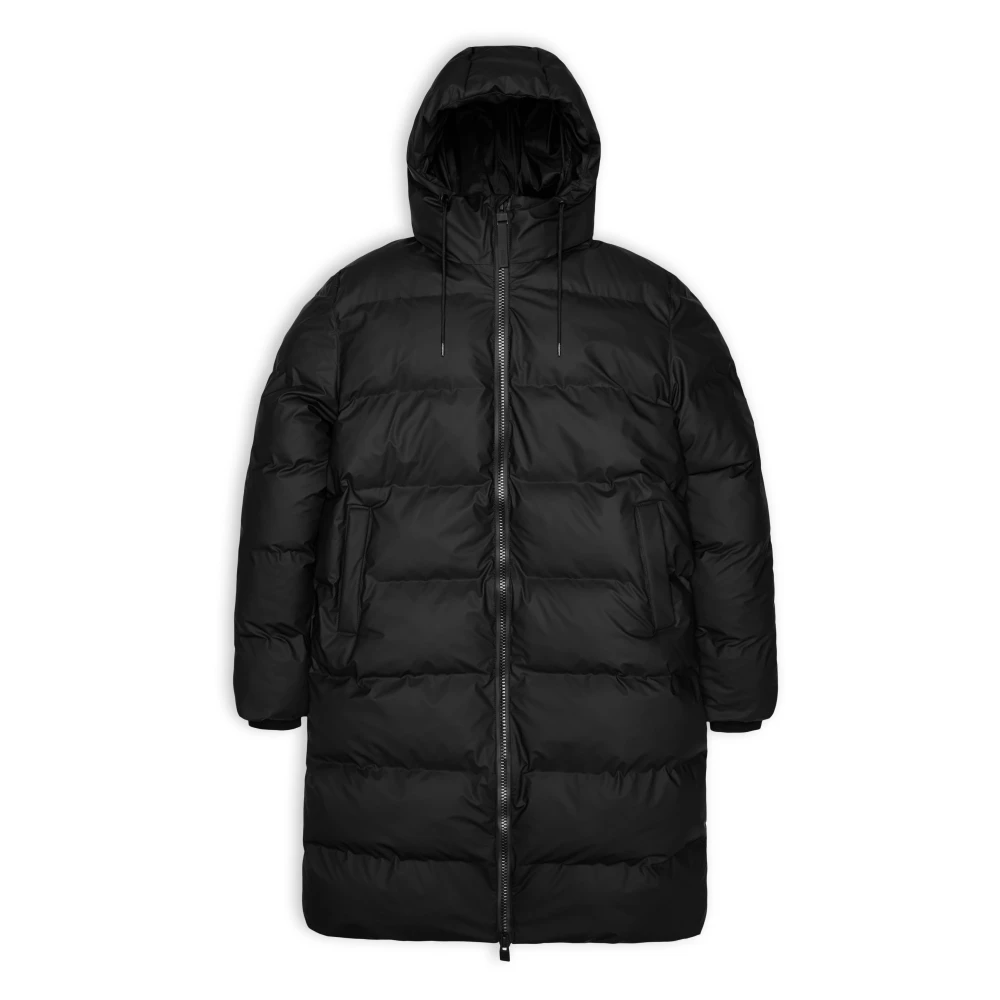 Rains Lange Pufferjas Black Dames