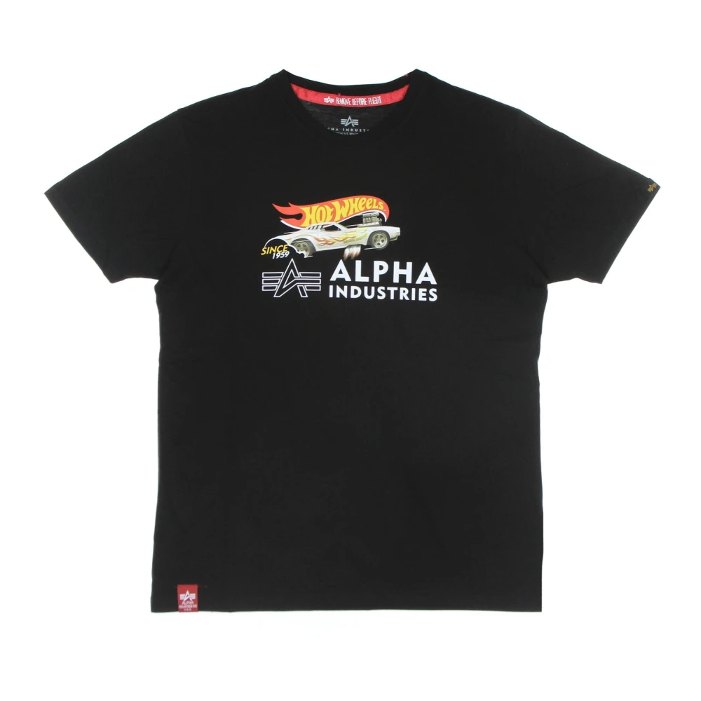 Alpha industries Hot Wheels Zwarte Tee Heren T-Shirt Black Heren
